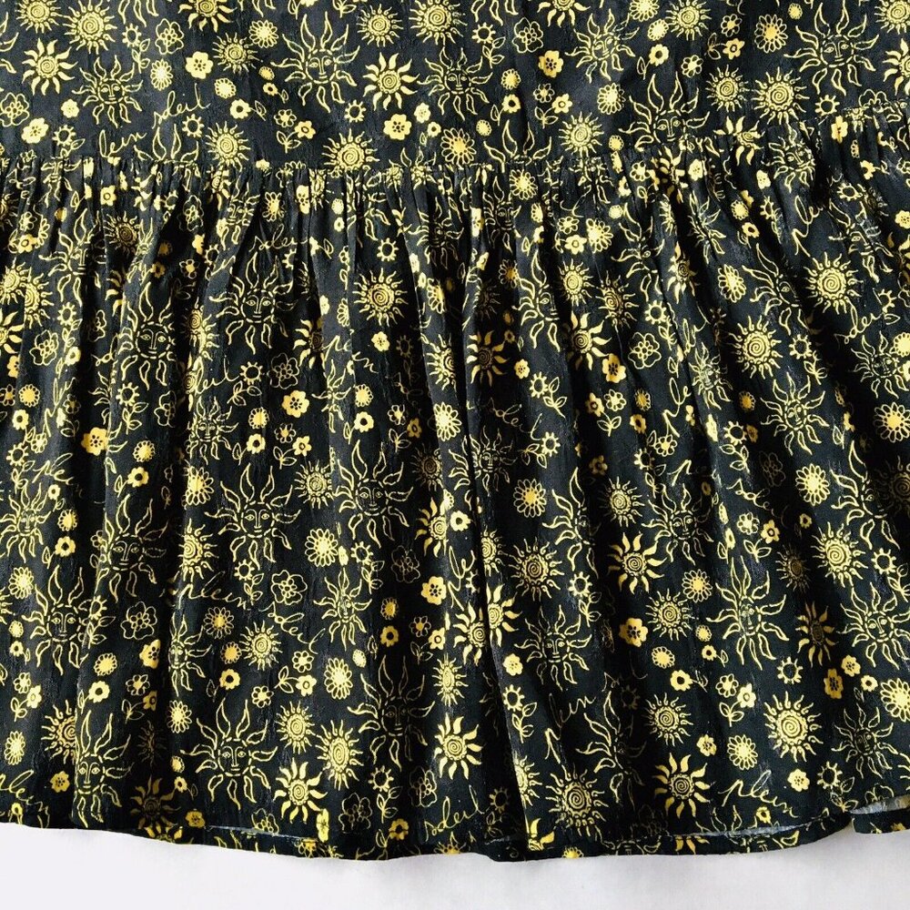 SANDRO WOMENS NOIR GRIS CERISE FLORAL-PRINT WOVEN MINI SKIRT‎ SMALL BLACK - Picture 7 of 11
